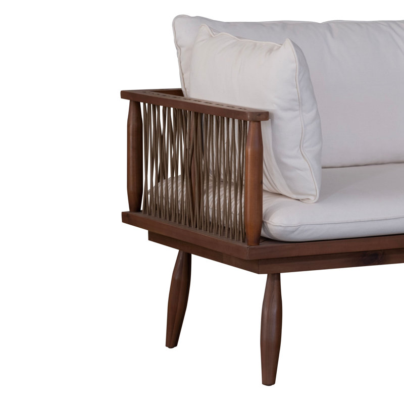 80'' Wide Rectangle Patio Sofa with Cushions