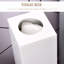 Petite armoire de salle de bain - Rangement de papier hygiénique en coin blanc avec portes