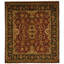 Polonaise Wool Oriental Area Rug in Burgundy/Black/Brown-25237367