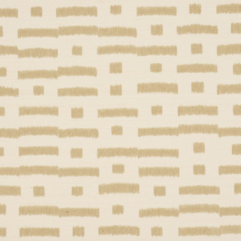 Papier peint abstrait Ikat Sisal, Beige