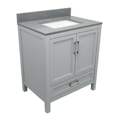 Haleyann 31'' Single Bathroom Vanity with Engineered Quartz Top