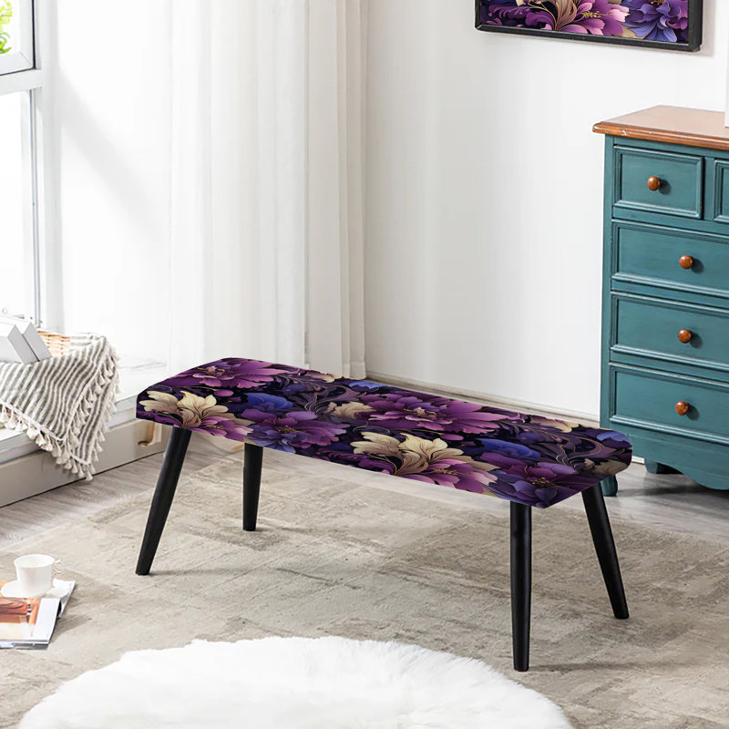 Banc rembourré floral Regal