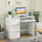Computer Desk With Power Outlet Keyboard Tray & 3 Large Drawers Type-c & Usb Ports-109919361