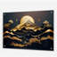 «Dreamy Golden Mountain IV», art mural abstrait en marbre-101523974