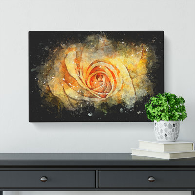 Yellow Rose - Wrapped Canvas