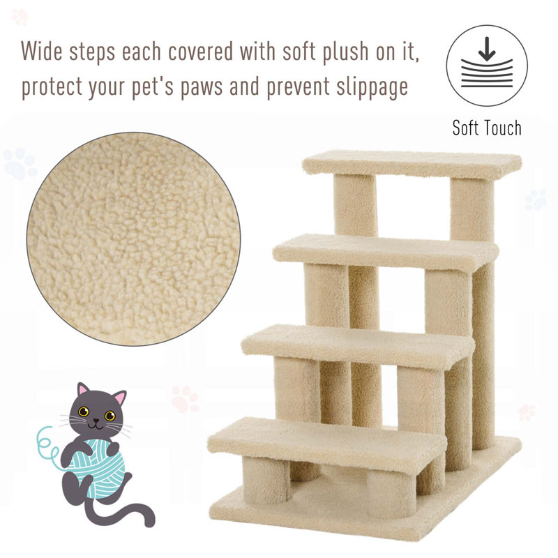 Grattoir à plusieurs niveaux pour chat avec escaliers pour animaux, idéal pour jouer, grimper et se reposer confortablement