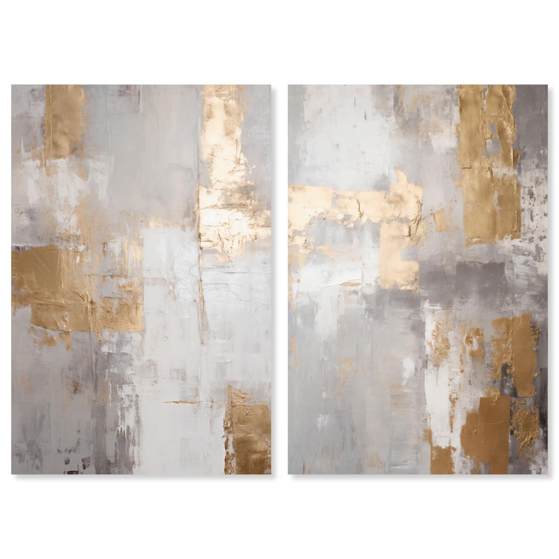 Tranquility Gold Art , H 15 po x l 10 po, Toile tendue, Ne s’applique pas