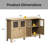55.1" Sideboard Buffet Cabinet with Adjustable Shelves