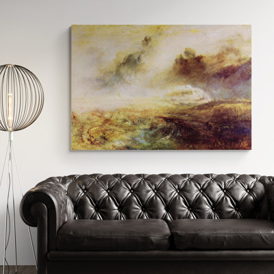 Rough Sea With Wreckage by J.M.W. Turner - Wrapped Canvas Art Prints