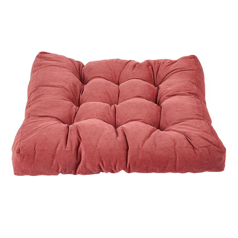Corduroy Chair Cushion, Red