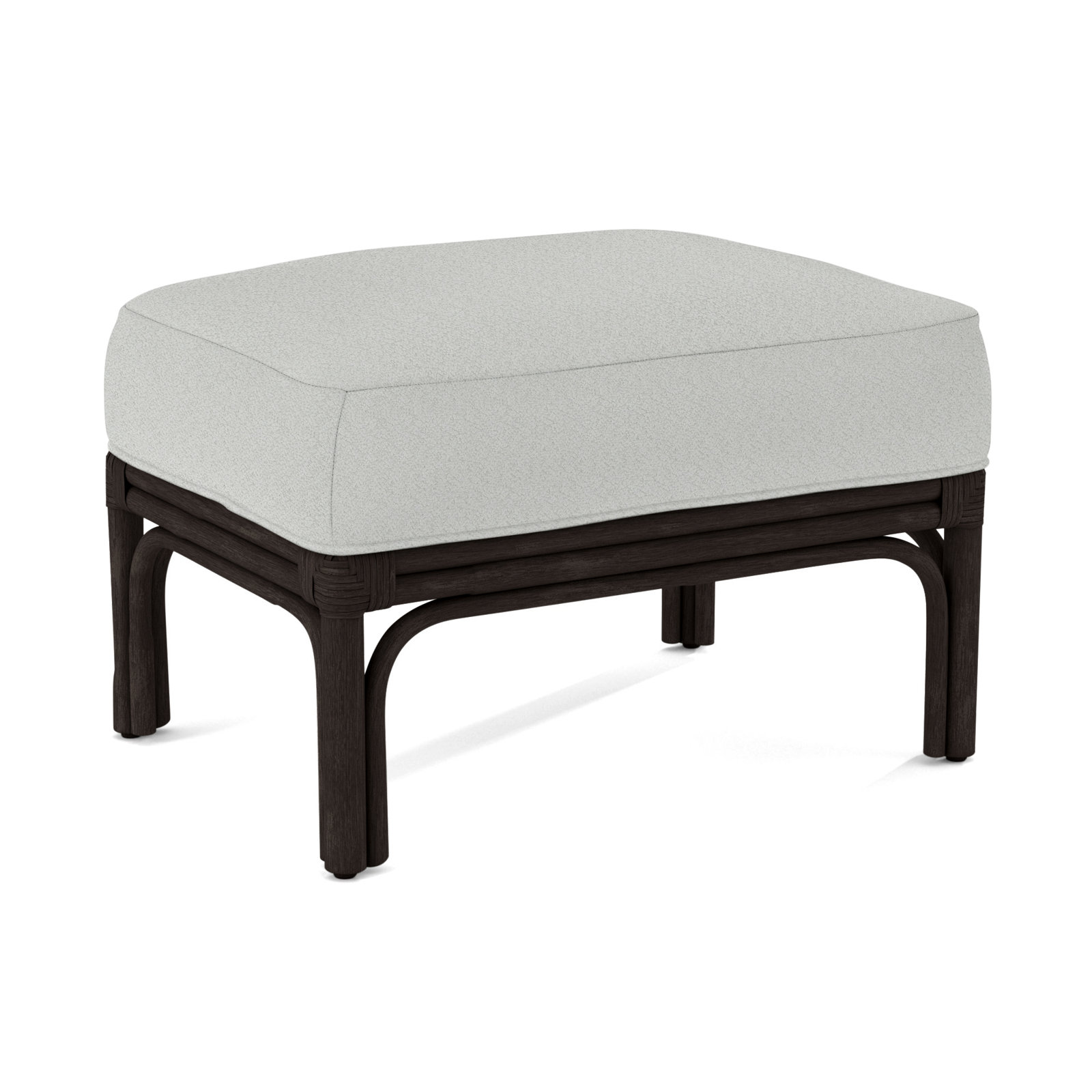 Boca Upholstered Ottoman, Java, Snow Crypton Performance; 0884-91