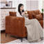 Canapé 3 places | Canapé moderne 3 + 3 places avec pieds en métal, canapé 3 + 3 moderne en chenille confortable pour salon, appartement (caramel)