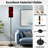  68.5" Standing Floor Lamp Elegant rich red black border vignette cracked Dimmable Metal Pole Lamp with Linen Lampshade LED Bulb Included