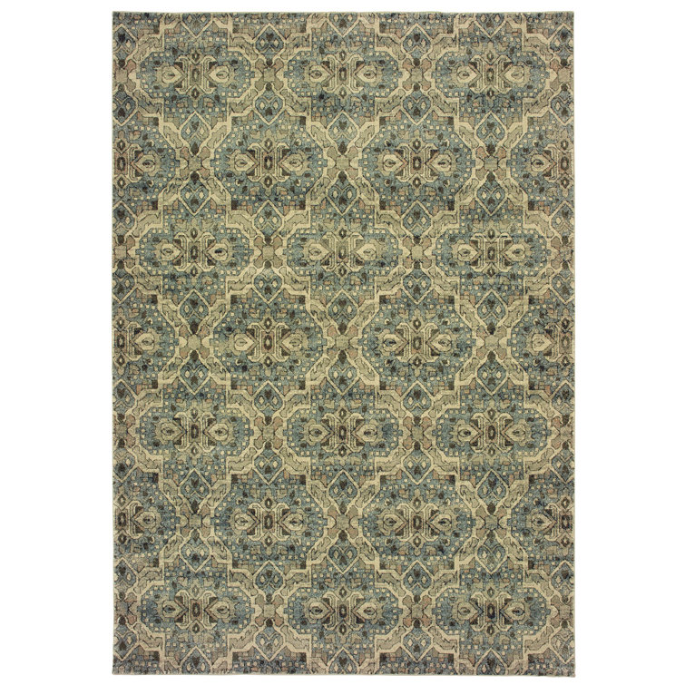 Tapis ivoire / bleu Salgado