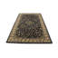 Tapis bleu foncé foncé touffeté à la main à motif floral 5 x 8