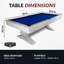  Table de billard pour meuble 8 pi Hathaway Montecito