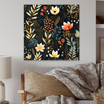 Bedard - Art mural acrylique moderne floral