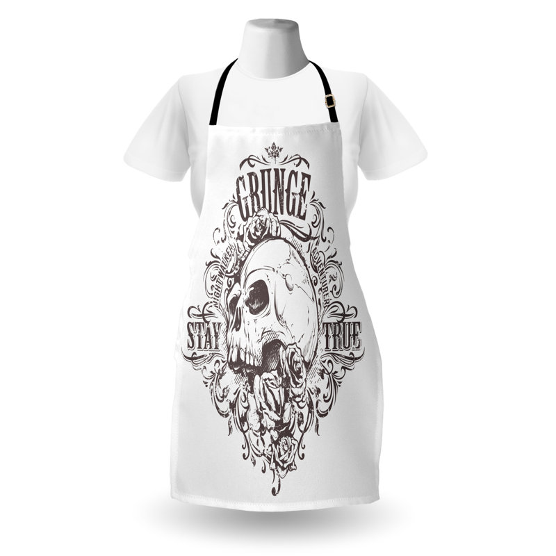 Tablier East Urban Home, cuisine, jardinage, taille adulte, noir et blanc