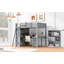 Lit mezzanine double avec bureau et tablette