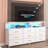 55” W 9 Drawer Dresser With 2-tier Open Shelf, Bedroom Dresser With Power Outlet & Led Light-830735171