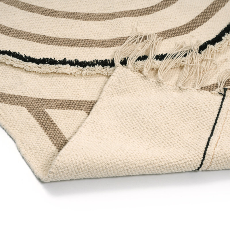 Antowan Geometric Cotton Area Rug, Rectangle 120 x 170cm