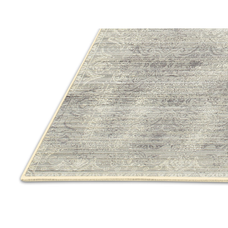 Tapis oriental gris / blanc cassé, Rectangle 8 pi x 10 pi