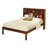 Lampley Solid Wood Platform Bed with Bookcase-407687486-407687484