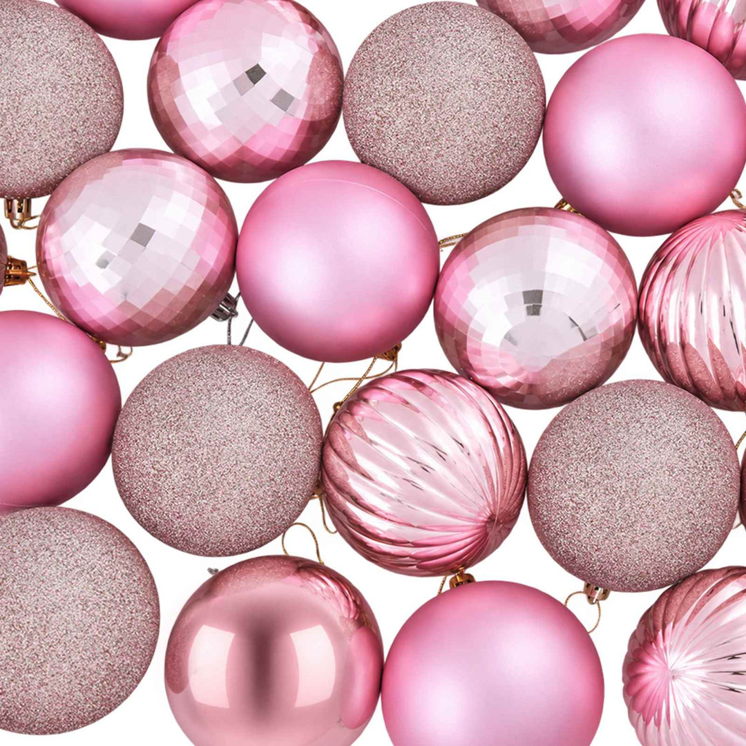 Vidaxl Christmas Ball Set 50 Pcs Pink 8 Cm Polystyrene, Pink - Image 3