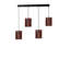 Élégant lustre réglable avec structure en métal et capuchon en bois, finition noyer et noir, 14 po x 7,5 po | Hauteur totale de 80 cm, plaque de base: 25,6 po x 2,4 po x 1,2 po | 4 x douilles E27 (40 W maximum) | Éclairage élégant pour la décoration intérieure-559722598-559722599-559722619