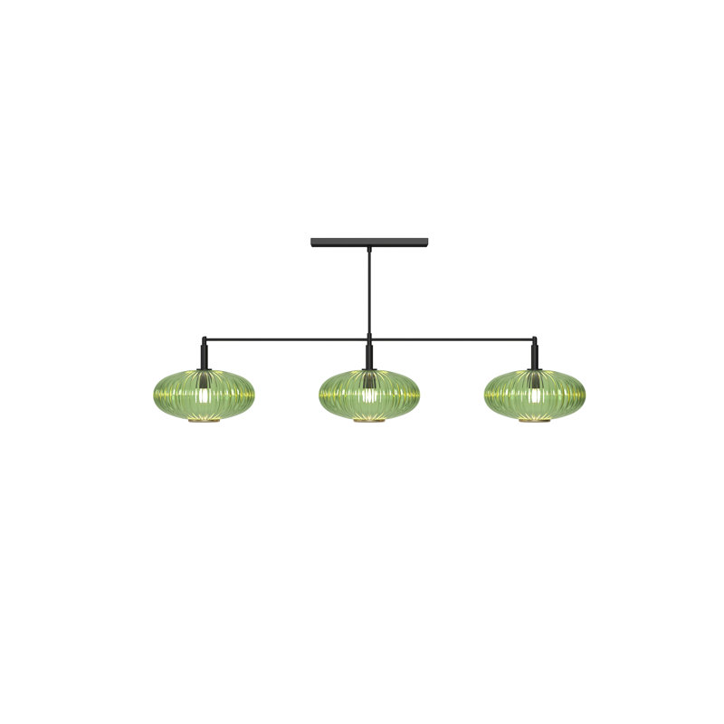 Luminaire pour table de billard 54 po Prohibition, Vert, Noir, noir, noir, noir