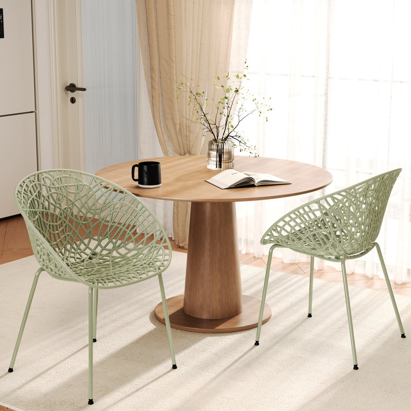Chaise de salle à manger d'extérieur de 2, structure en plastique et en fer, structure résistante aux intempéries, 23 po de profondeur, 21,5 de largeur, 32 de hauteur, assemblage de chaises inclus, élégant, 23,01 20,91 9,7 lb,
