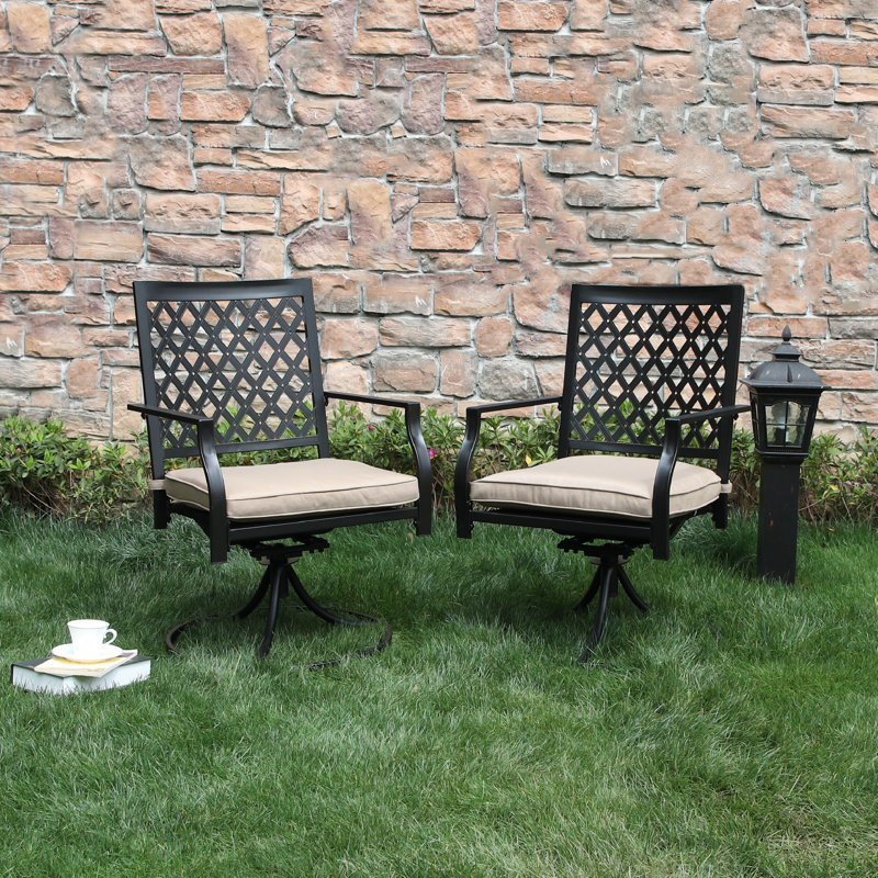 Chaise de patio pivotante avec coussin Encino
