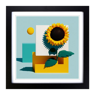 Sunflower Suprematism - Framed Print