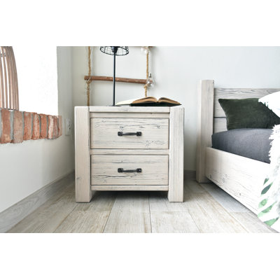 White Springs 54cm W Solid Wood Bedside Table
