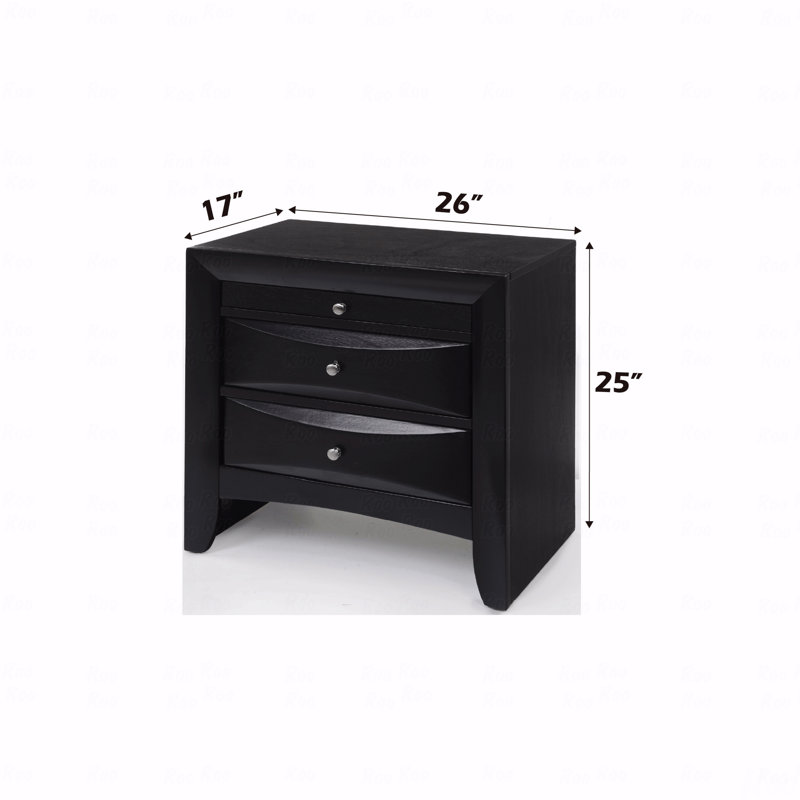 Black Finish Nightstand
