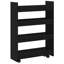Narrow Storage Trolley 4 Tier Rolling Cart Bookcase Engineered Wood