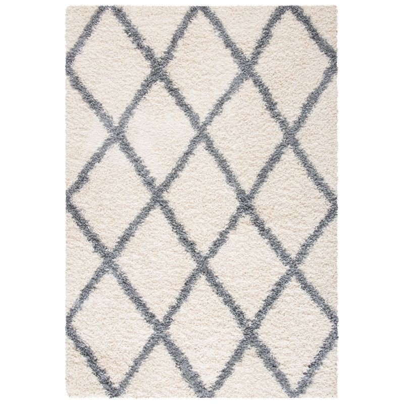 Siragan Shag 600 Performance Geometric Rug, Rectangle 2'7" x 5'