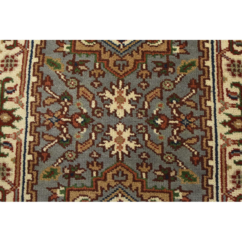 Tapis oriental en laine noué à la main 2 pi 7 po x 5 pi Heriz