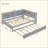 Wooden Daybed With Trundle, Daybed With Storage Shelf And USB Charging Ports-920228516-920228513