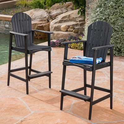 Set Of 2 Outdoor Adirondack Barstools