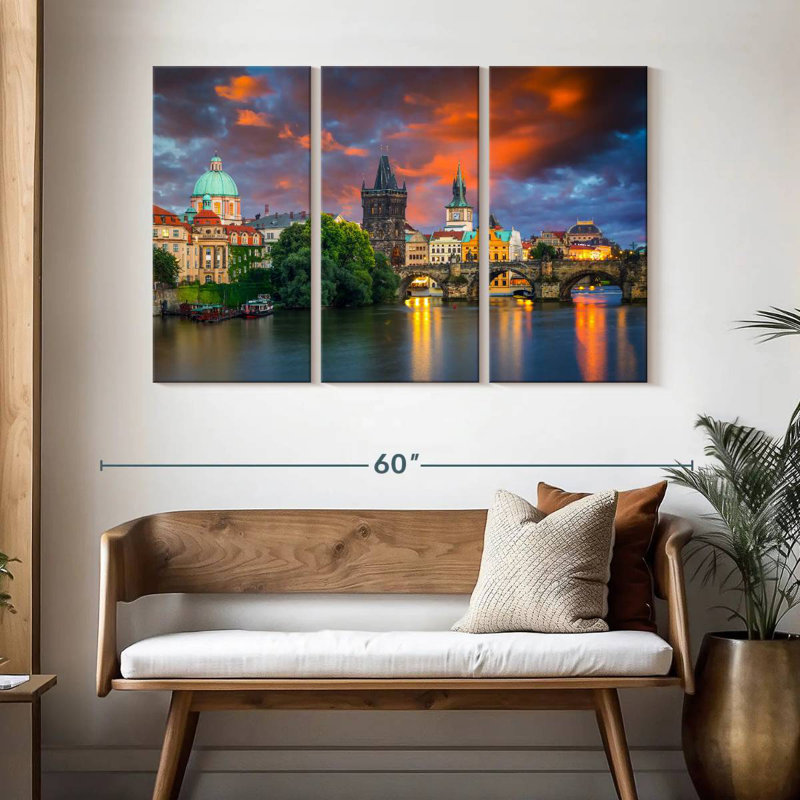 Pont Charles Lilie Vltava, H 32 po x l 50 po