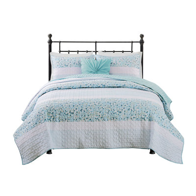 Polyester Machine Woven Floral Quilt