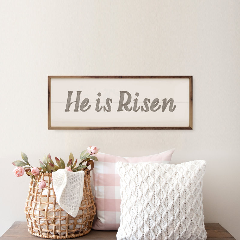 He Is Risen Gray, H 12 po x l 36 po