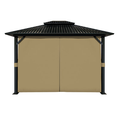 Aoodor Replacement 4-Panel Gazebo Sidewall Curtains