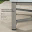 Table basse rectangulaire en aluminium 51 po x l 25,5 po avec plateau en béton