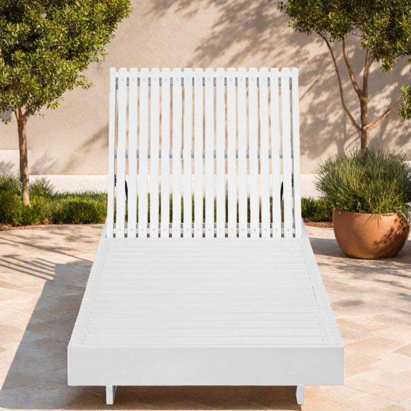 Méridiennes de patio en bois d'acacia durable et moderne avec inclinaison réglable