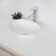 STYLISH 15-3/4"L White Oval Vessel Sink