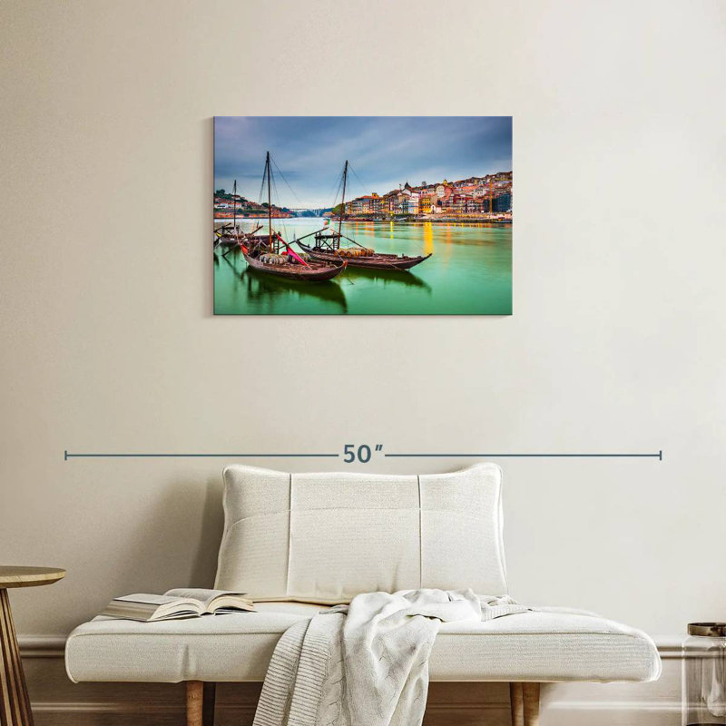 Bateaux à Porto, H 20 po x l 30 po