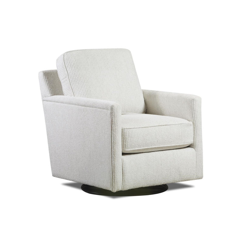 Swivel Glider Armchair, Poof Cotton