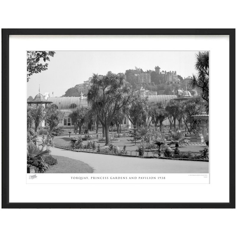 Torquay, Princess Gardens And Pavilion 1938 by Francis Frith - Single Picture Frame Print, 60cm H x 80cm W x 2.3cm D